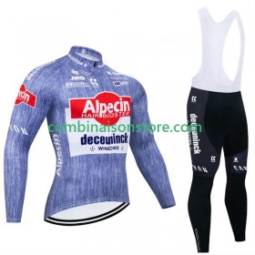 Maillot Cyclisme Hiver + Collant à Bretelles Alpecin Deceuninck 2024